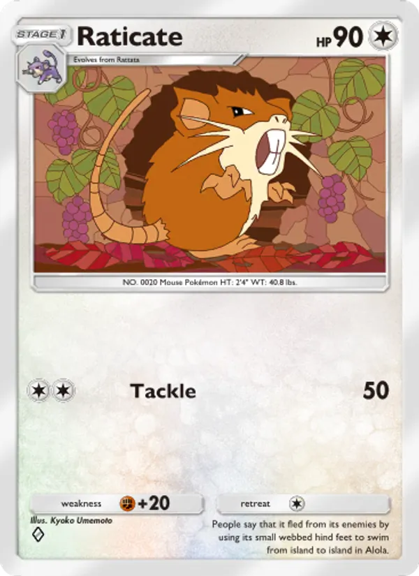 Raticate - Shining Revelry Pokemon Card