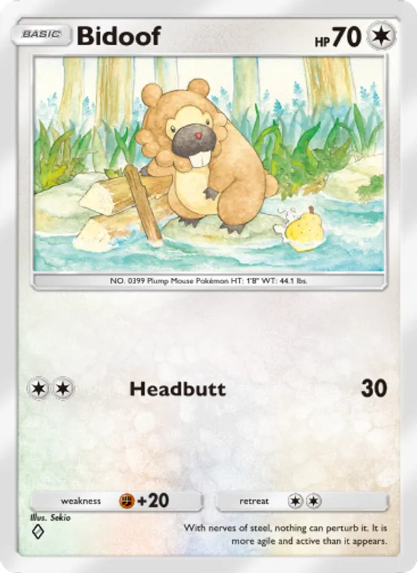 Bidoof - Shining Revelry Pokemon Card