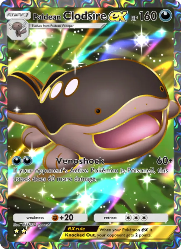 Paldean Clodsire ex - Shining Revelry Pokemon Card