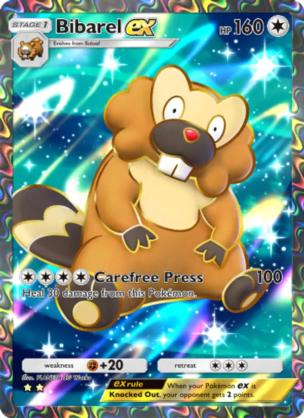 Bibarel ex - Shining Revelry Pokemon Card