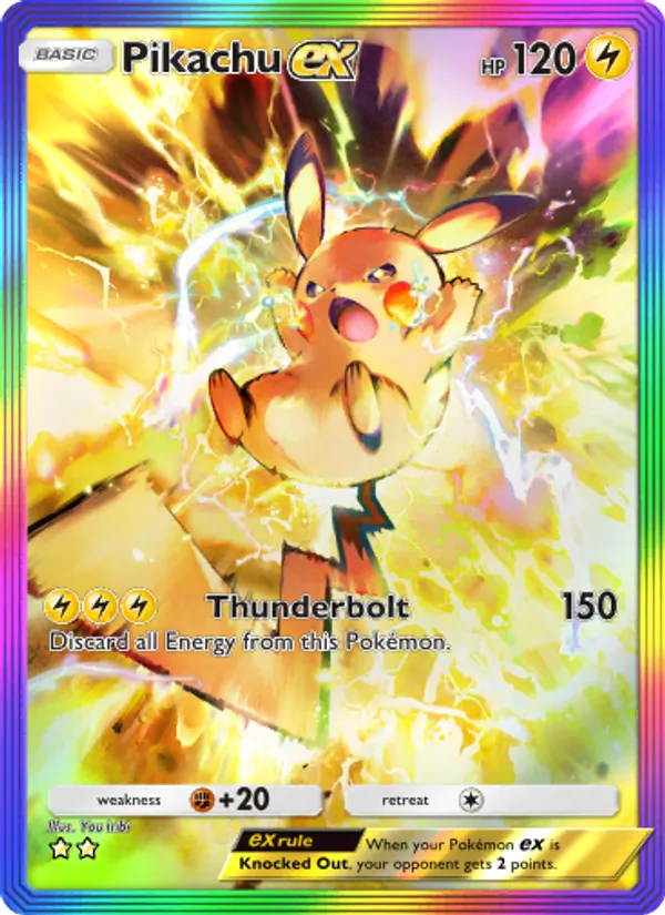 Pikachu ex - Shining Revelry Pokemon Card