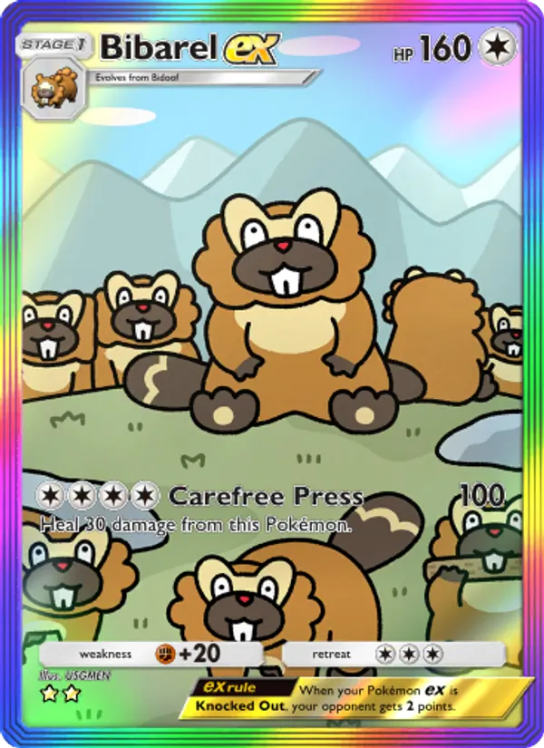 Bibarel ex - Shining Revelry Pokemon Card