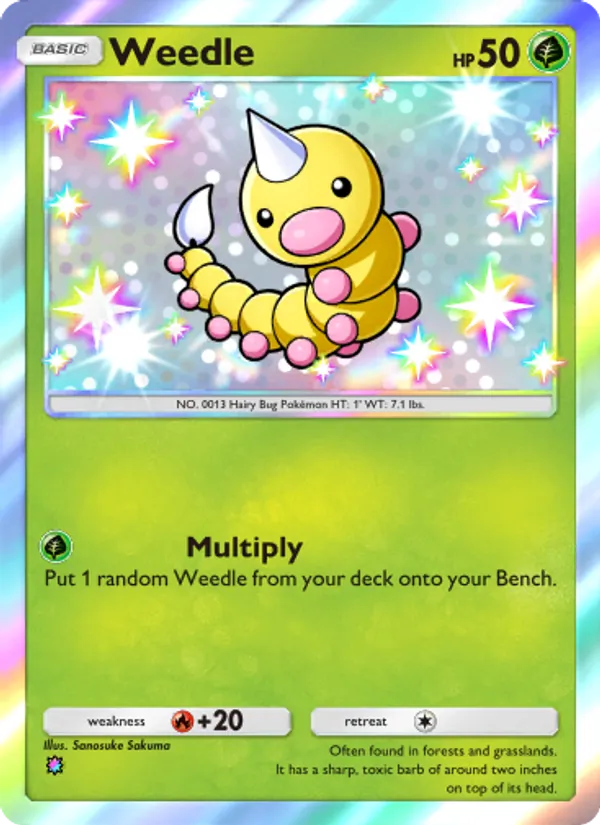 Weedle - Shining Revelry Pokemon Card