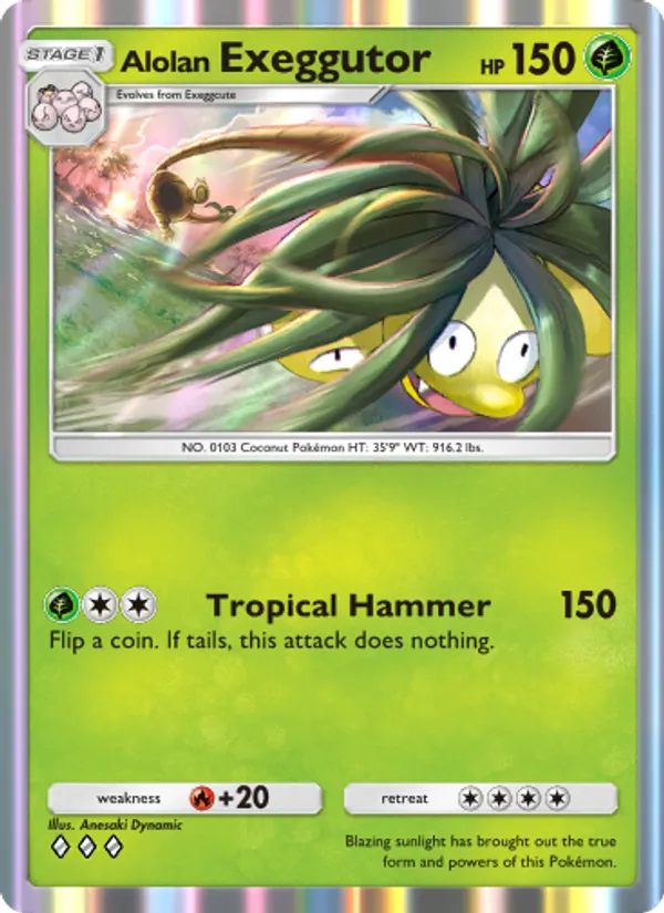Alolan Exeggutor - Celestial Guardians Pokemon Card