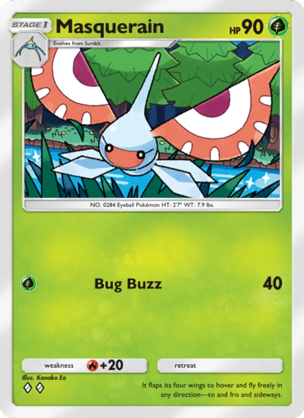 Masquerain - Celestial Guardians Pokemon Card