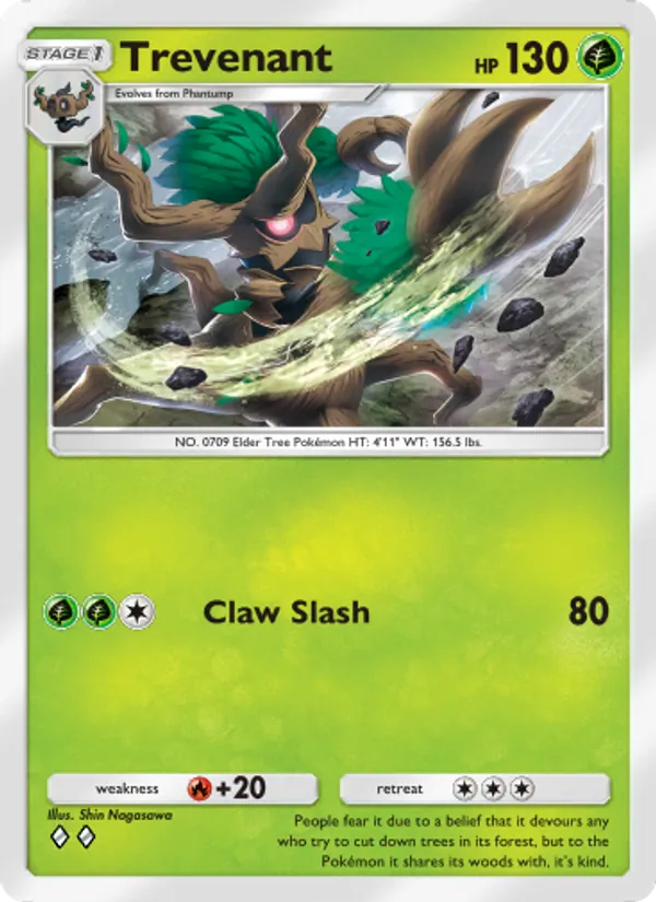 Trevenant - Celestial Guardians Pokemon Card