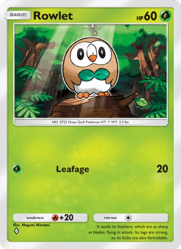 Rowlet - Celestial Guardians Pokemon Card