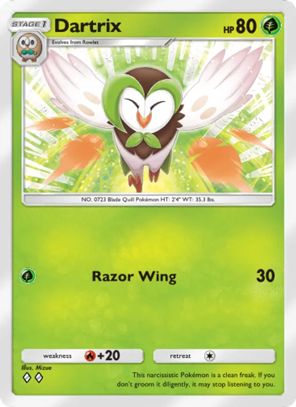 Dartrix - Celestial Guardians Pokemon Card