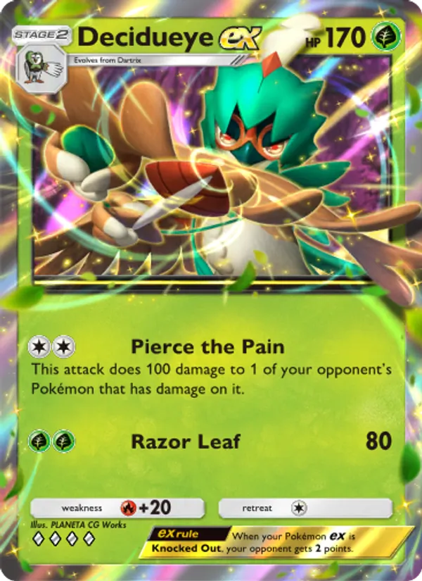 Decidueye ex - Celestial Guardians Pokemon Card
