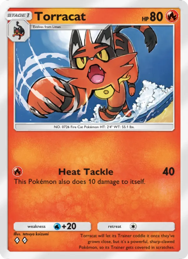Torracat - Celestial Guardians Pokemon Card