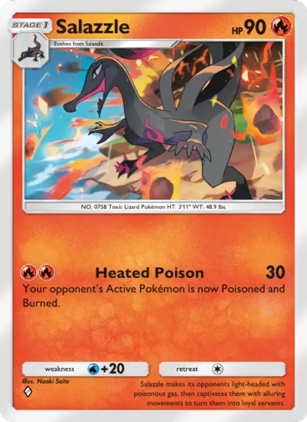 Salazzle - Celestial Guardians Pokemon Card