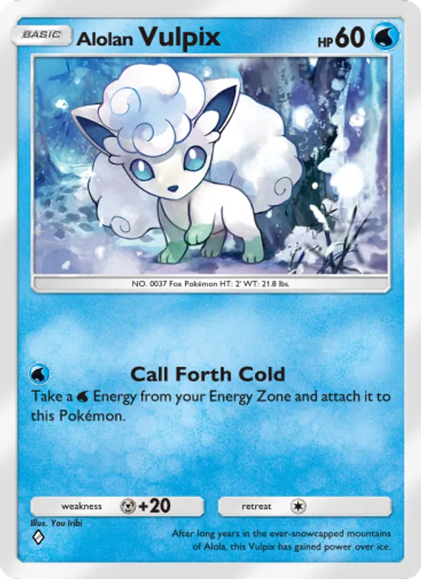 Alolan Vulpix - Celestial Guardians Pokemon Card