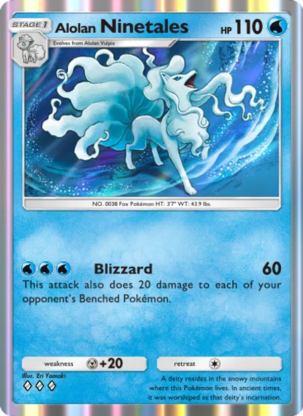 Alolan Ninetales - Celestial Guardians Pokemon Card