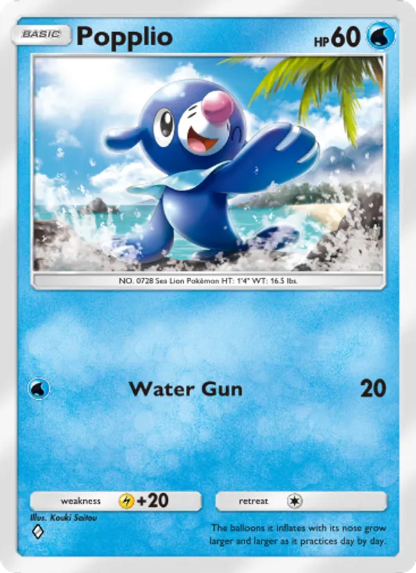 Popplio - Celestial Guardians Pokemon Card