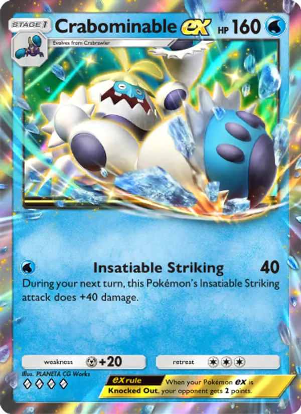 Crabominable ex - Celestial Guardians Pokemon Card