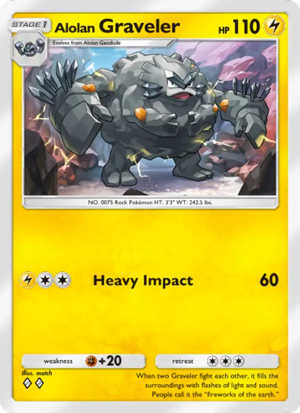 Alolan Graveler - Celestial Guardians Pokemon Card