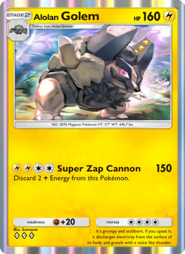 Alolan Golem - Celestial Guardians Pokemon Card