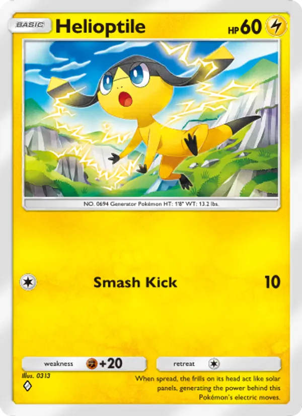 Helioptile - Celestial Guardians Pokemon Card