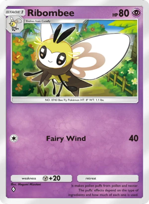 Ribombee - Celestial Guardians Pokemon Card