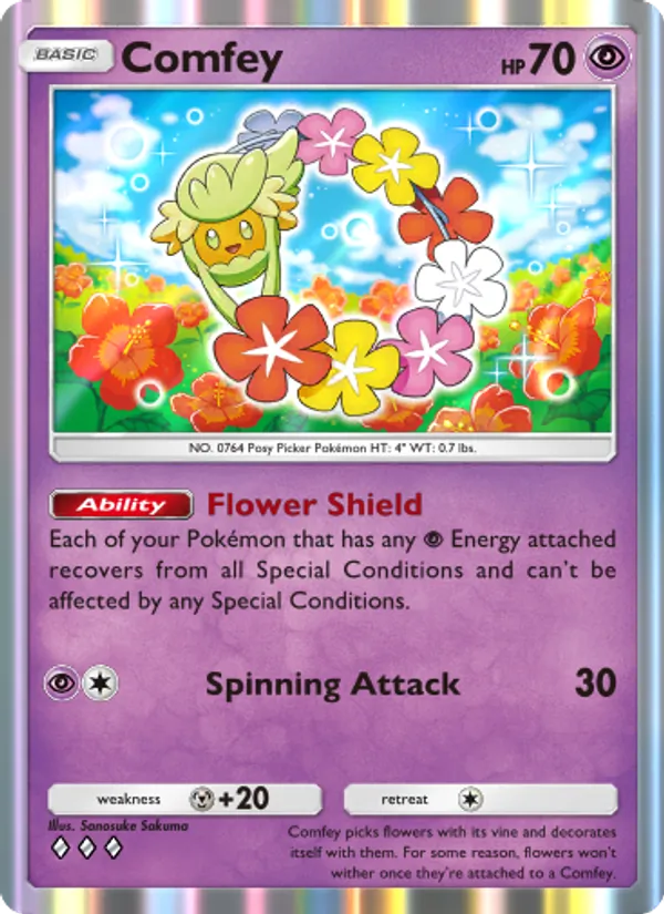 Comfey - Celestial Guardians Pokemon Card