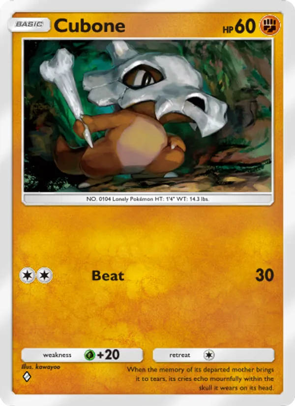 Cubone - Celestial Guardians Pokemon Card