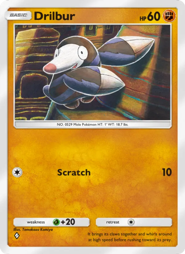 Drilbur - Celestial Guardians Pokemon Card