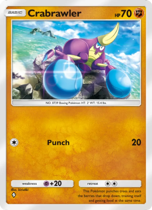 Crabrawler - Celestial Guardians Pokemon Card