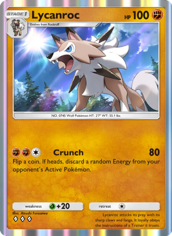 Lycanroc - Celestial Guardians Pokemon Card