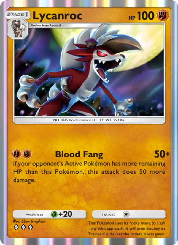 Lycanroc - Celestial Guardians Pokemon Card