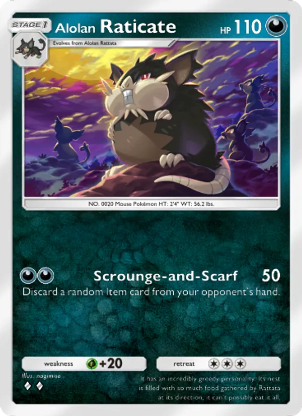 Alolan Raticate - Celestial Guardians Pokemon Card
