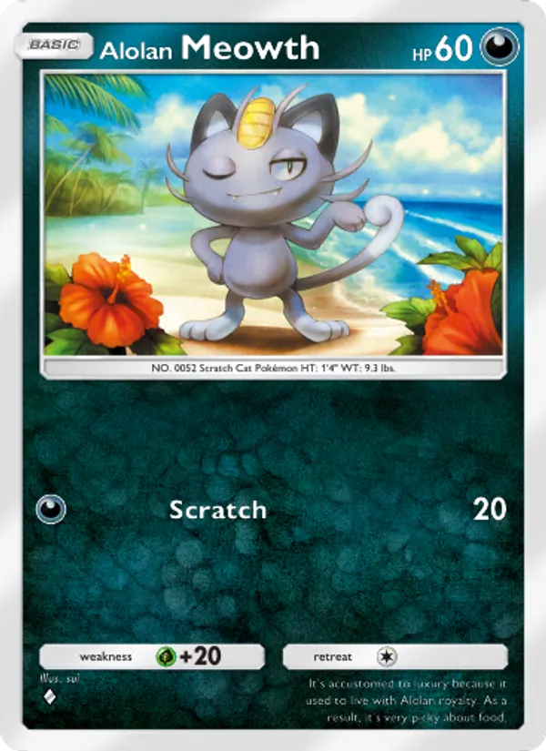 Alolan Meowth - Celestial Guardians Pokemon Card