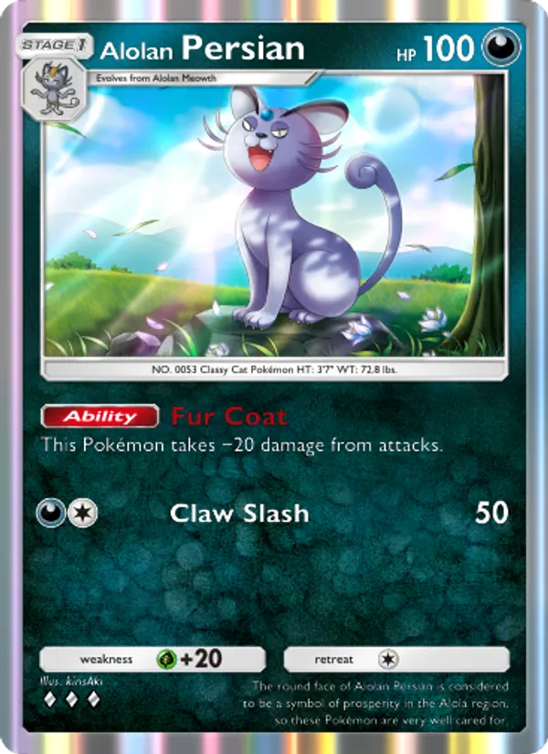 Alolan Persian - Celestial Guardians Pokemon Card