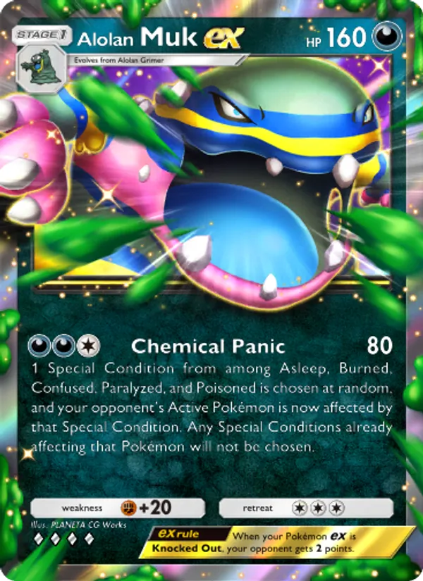 Alolan Muk ex - Celestial Guardians Pokemon Card
