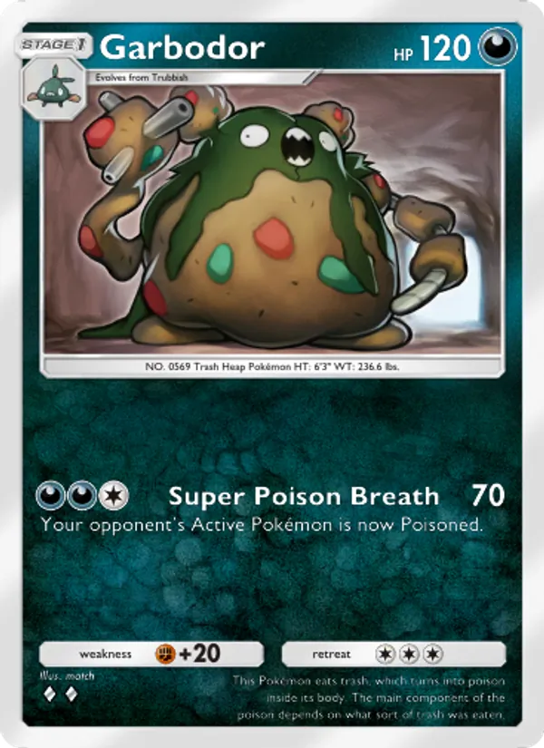 Garbodor - Celestial Guardians Pokemon Card