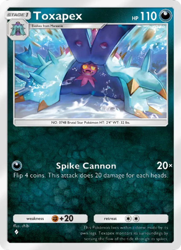 Toxapex - Celestial Guardians Pokemon Card