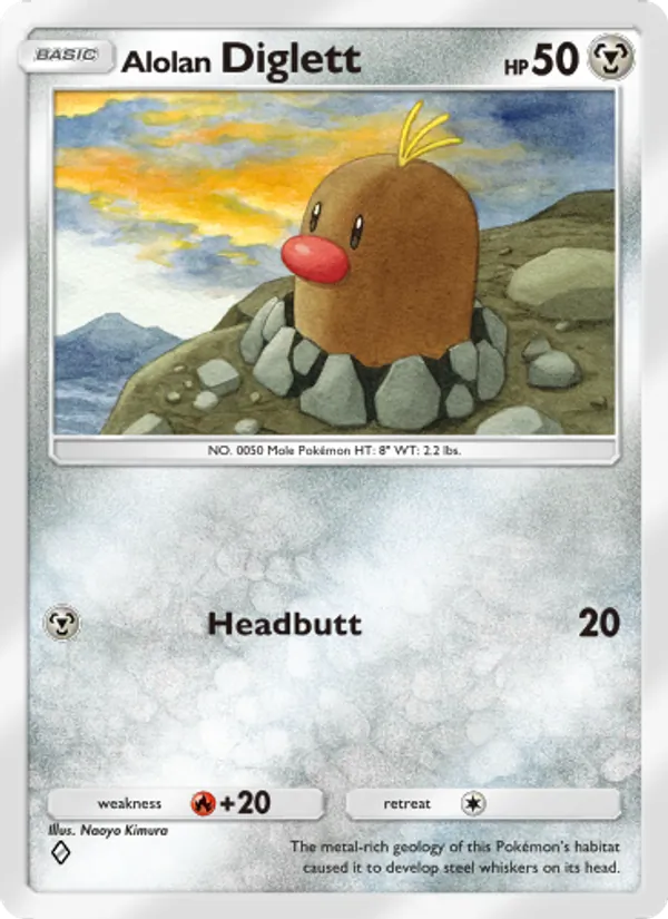 Alolan Diglett - Celestial Guardians Pokemon Card