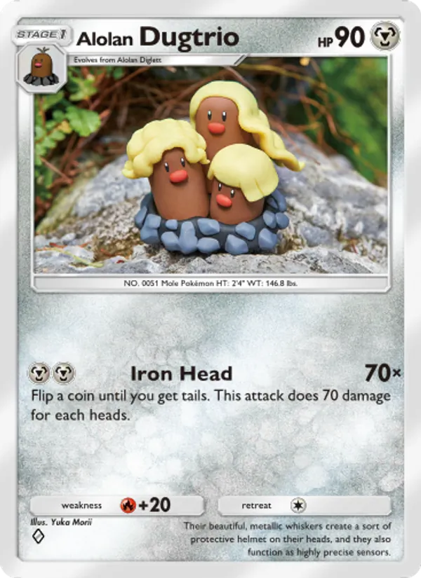 Alolan Dugtrio - Celestial Guardians Pokemon Card