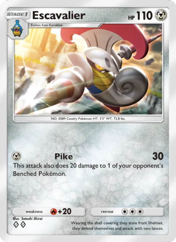 Escavalier - Celestial Guardians Pokemon Card