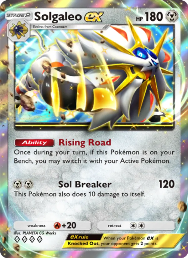 Solgaleo ex - Celestial Guardians Pokemon Card