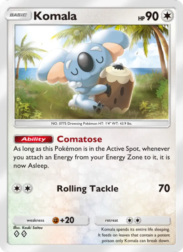 Komala - Celestial Guardians Pokemon Card