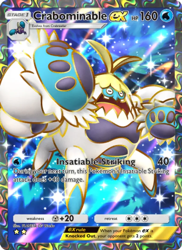 Crabominable ex - Celestial Guardians Pokemon Card