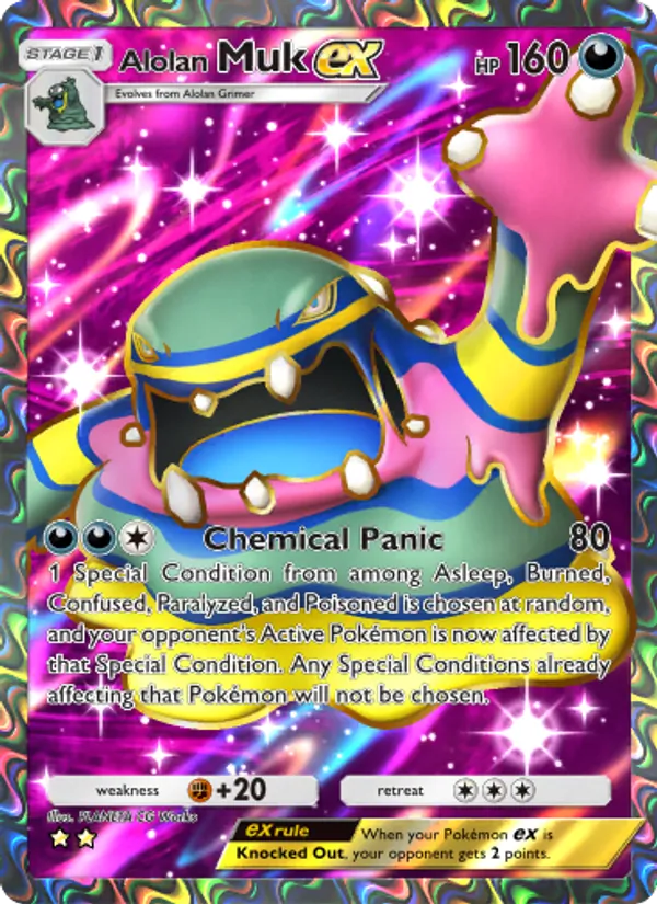 Alolan Muk ex - Celestial Guardians Pokemon Card