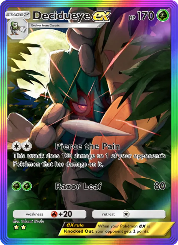Decidueye ex - Celestial Guardians Pokemon Card