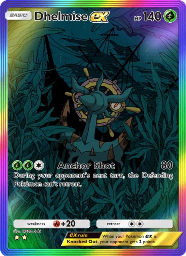 Dhelmise ex - Celestial Guardians Pokemon Card