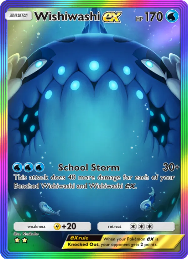 Wishiwashi ex - Celestial Guardians Pokemon Card