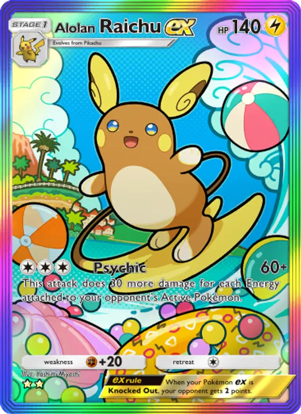 Alolan Raichu ex - Celestial Guardians Pokemon Card