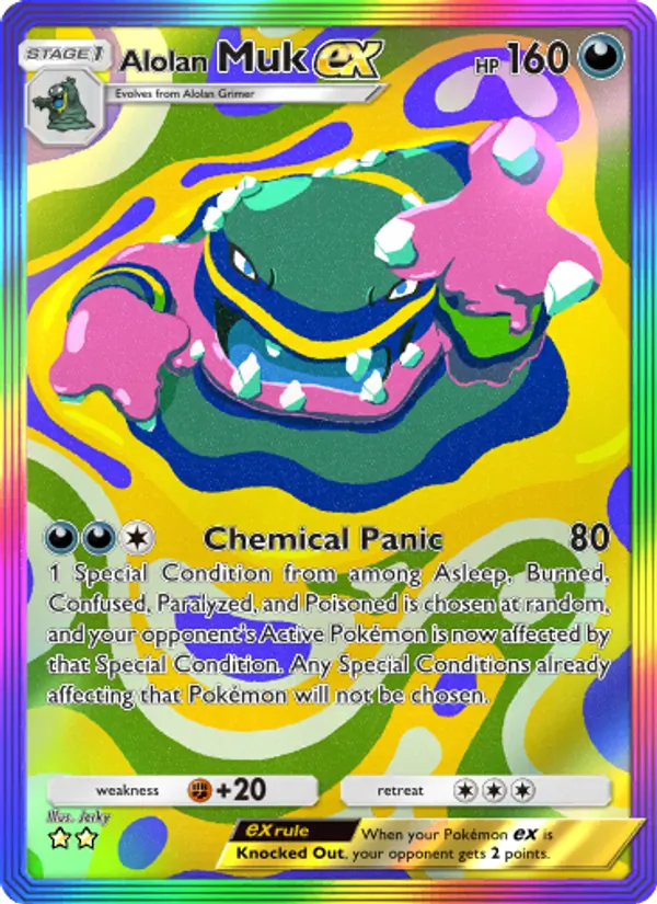 Alolan Muk ex - Celestial Guardians Pokemon Card