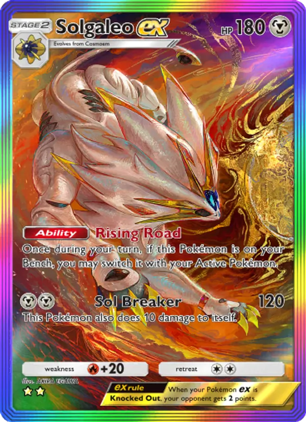 Solgaleo ex - Celestial Guardians Pokemon Card