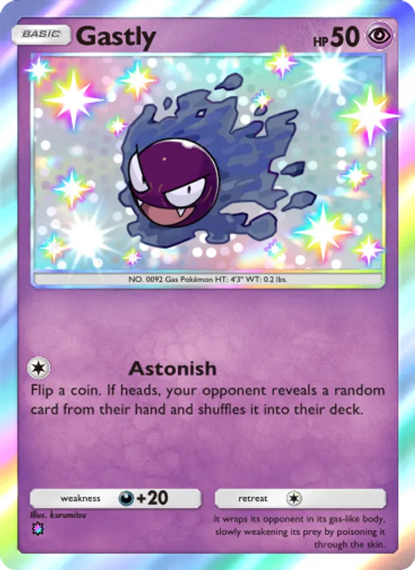 Gastly - Celestial Guardians Pokemon Card