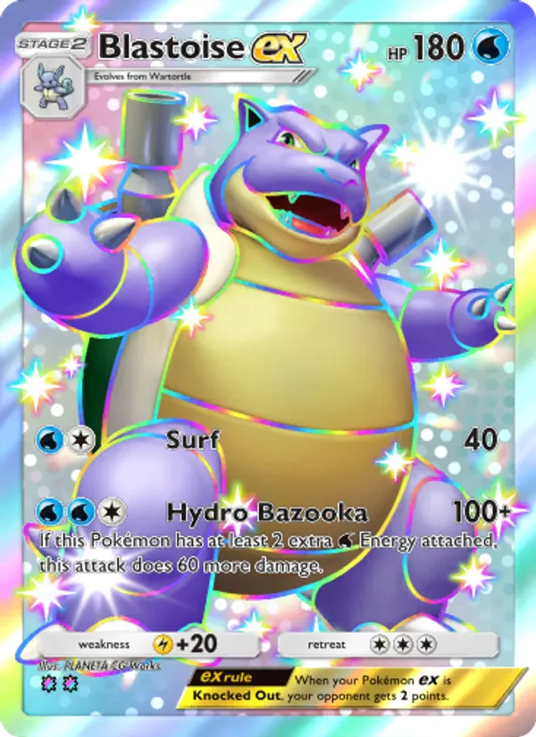Blastoise ex - Celestial Guardians Pokemon Card